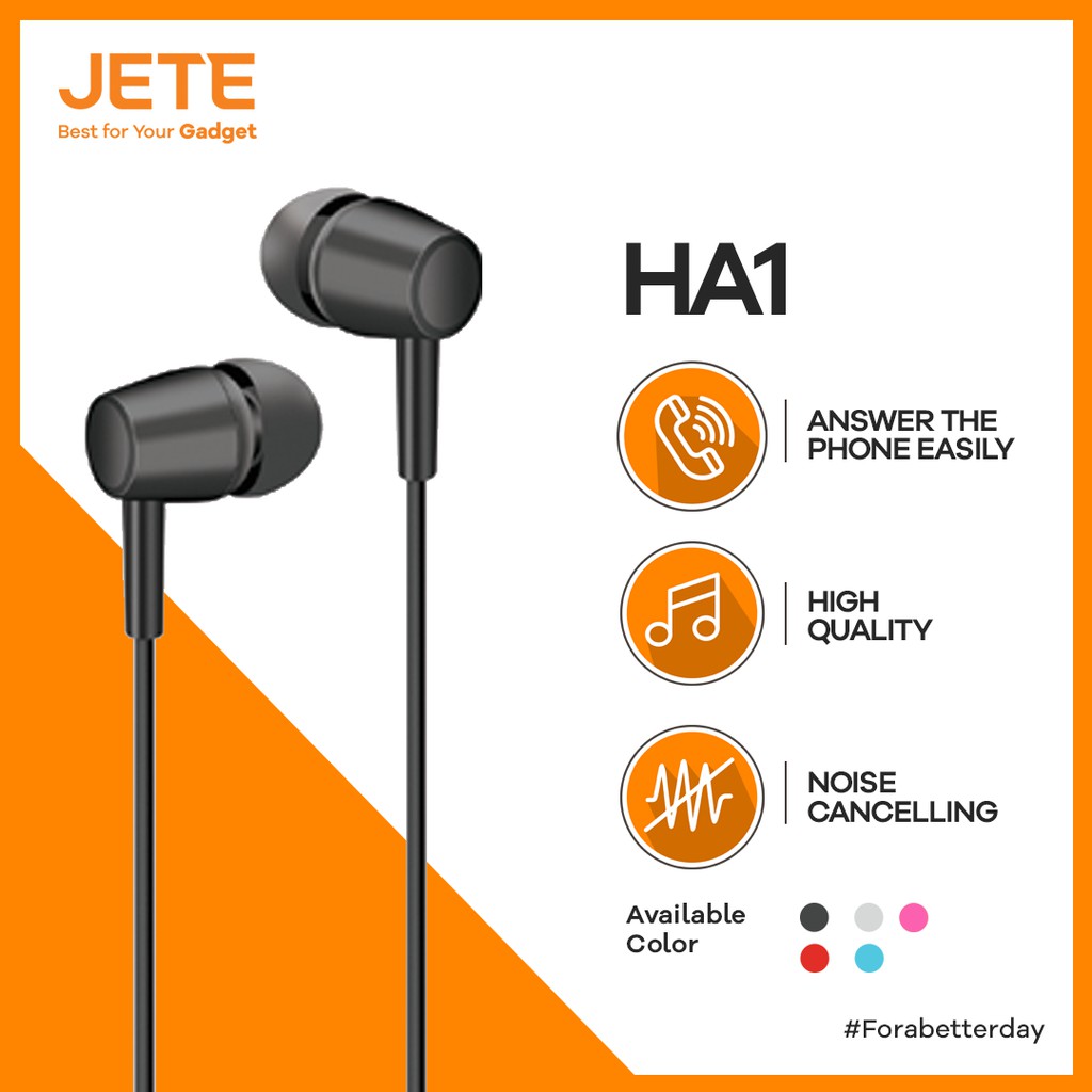 Headset Earphone  JETE HA1 - Garansi 2 Tahun