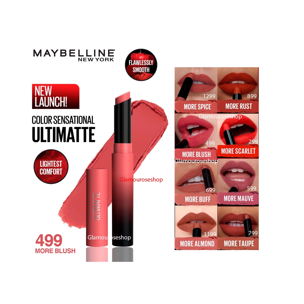 ❤️Glamouroseshop❤️ Maybelline Color Sensational Ultimatte Slim Lipstick - Lipstik Make Up