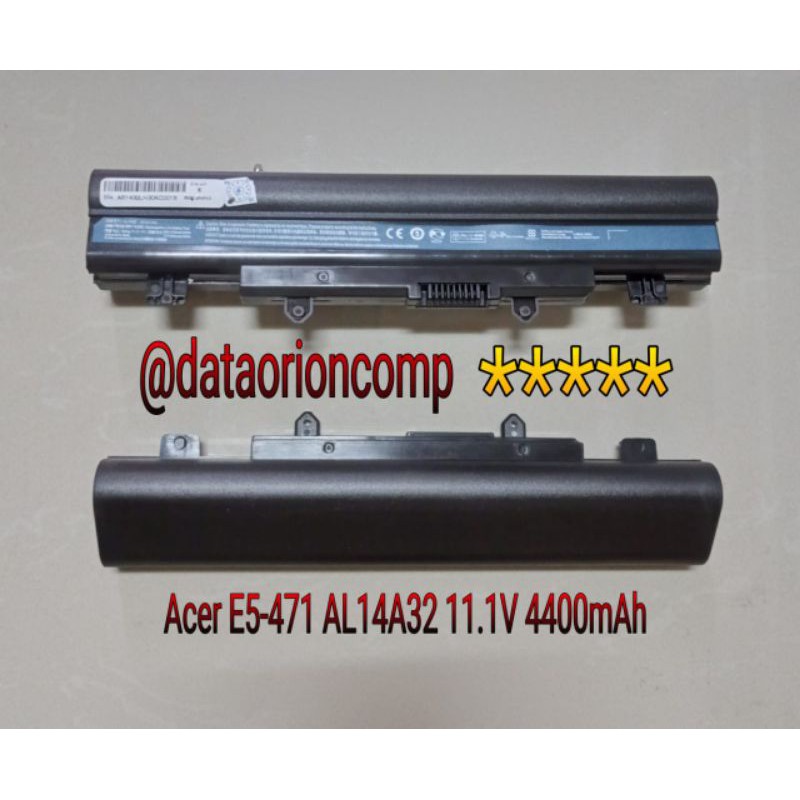 Baterai Battery  gendut Acer Aspire E14 E5 E5-531 E5-421 E5-471 E1-571 AL14A32