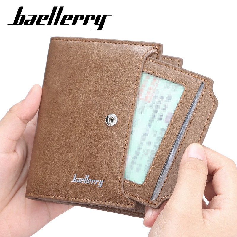 BAELLERRY DOMPET UANG TEBAL BAHAN SEMI KULIT LEMBUT ADA ZIPPER TEMPAT KOIN 3219