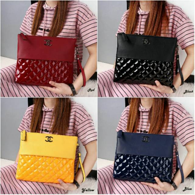 Chanel O’Case Vanity Clutch Combination Leather 10022