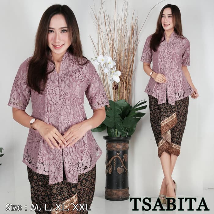 kebaya brukat floy pendek trendy