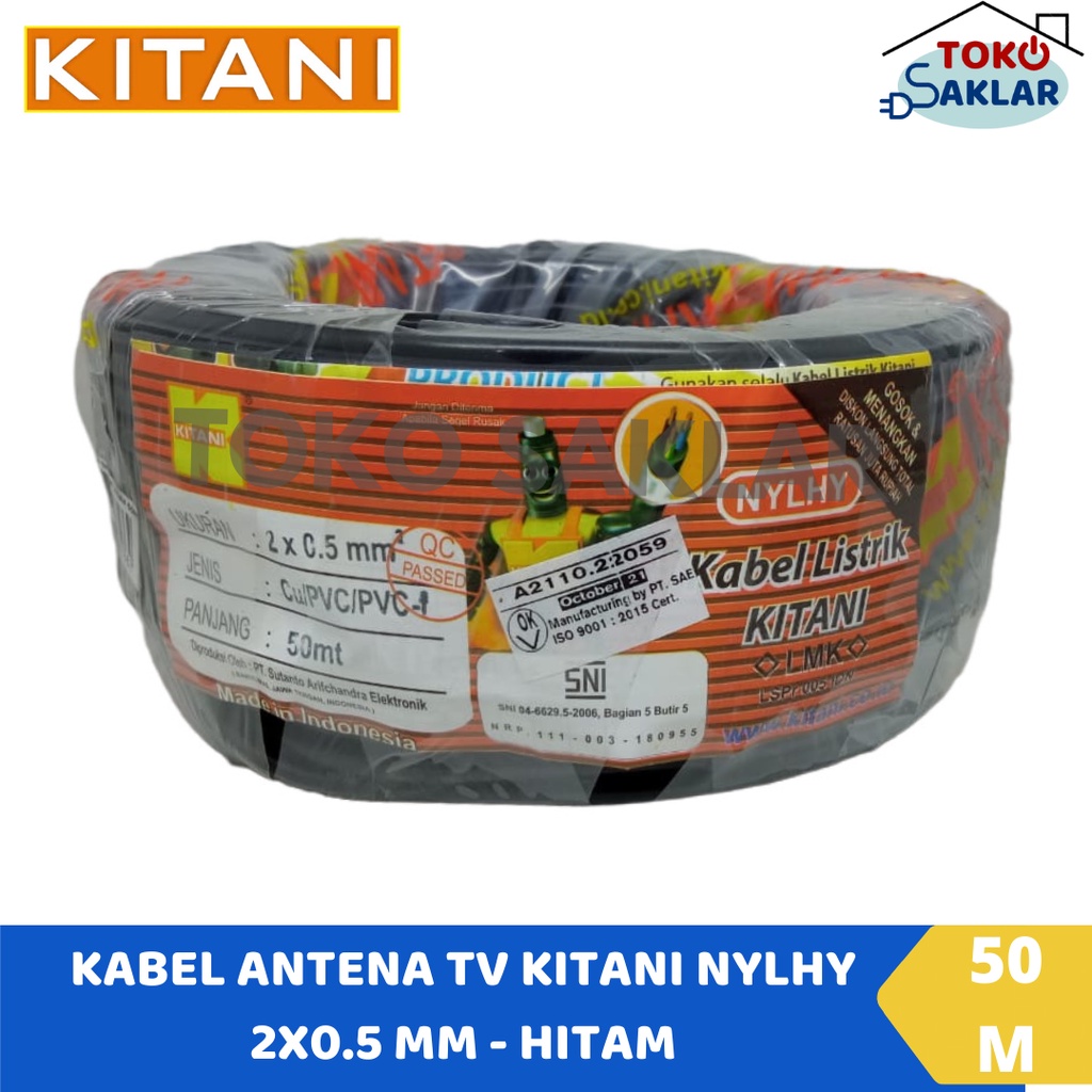 Kabel NYLHY Kitani 2x0.5 / Kabel Serabut Kitani 2x0.5