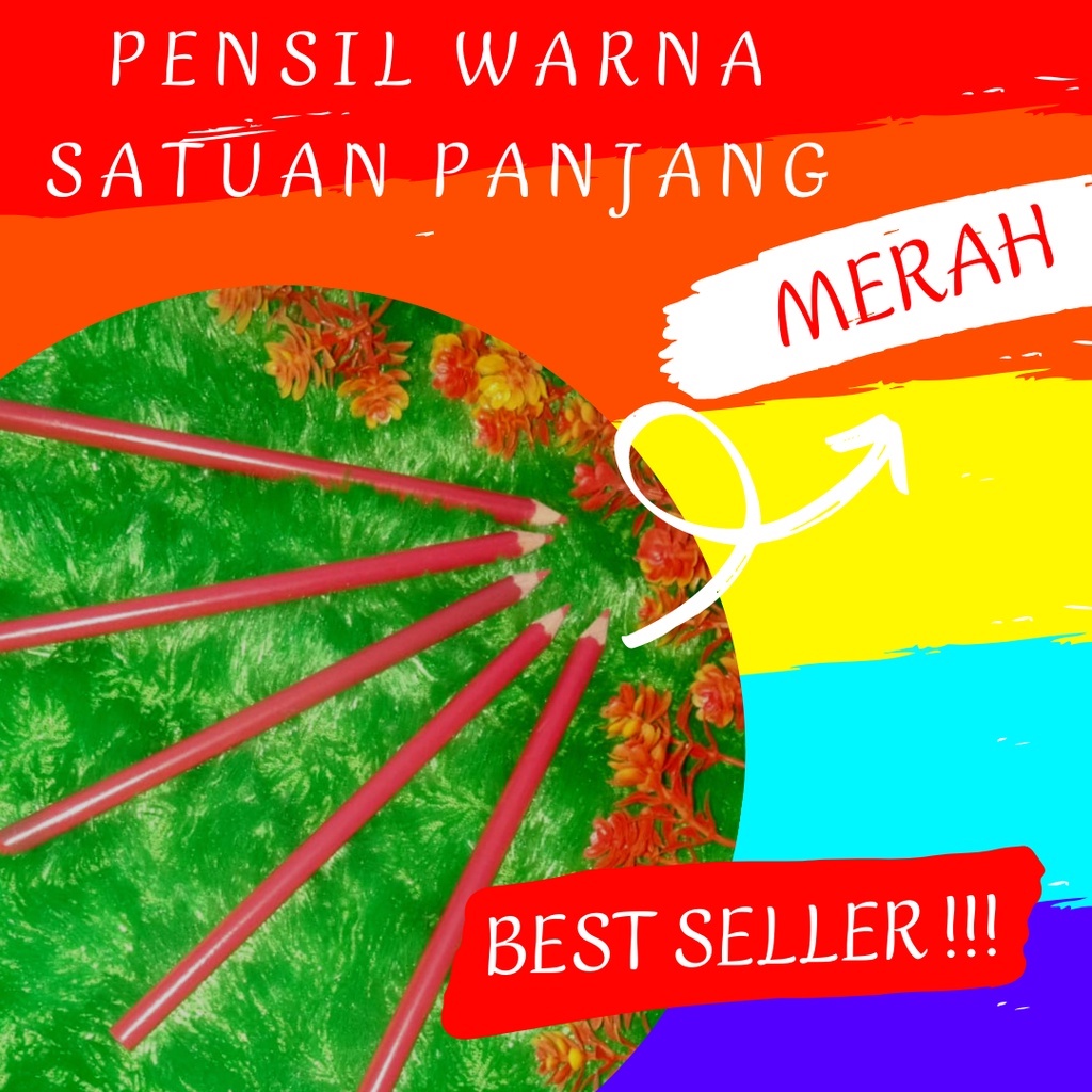 

Pensil Warna Panjang Satuan Merah Panjang Mewarnai Hadiah Menggambar Pencil Warna Terpisah Rekomendasi Anak - Anak Desain Murah