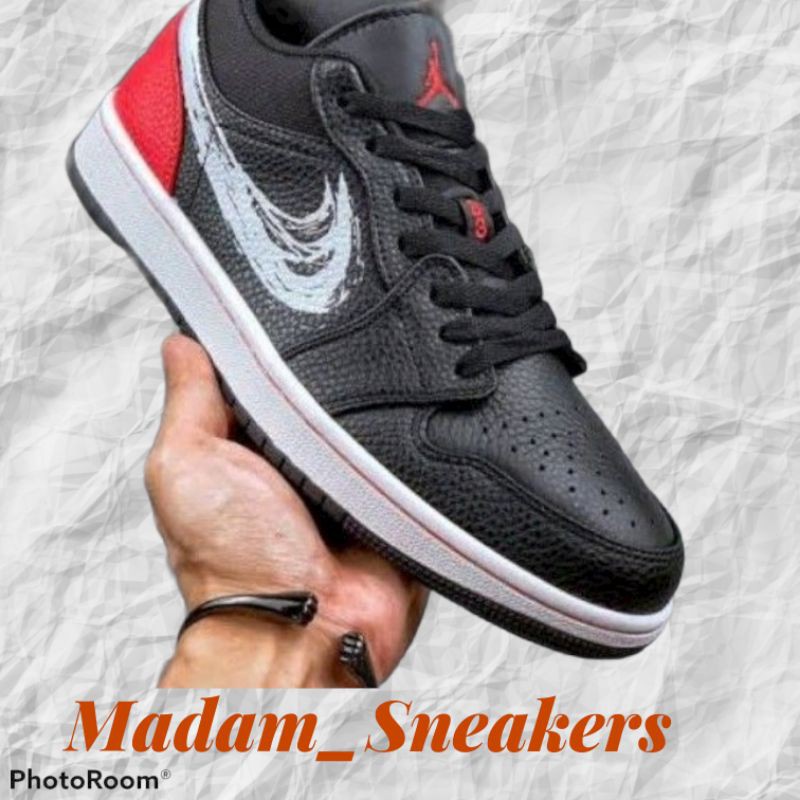 Sepatu Nike air Jordan 1 Low Brushstroke