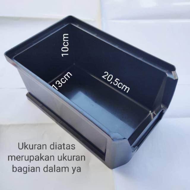 Box plastik susun Per 9pcs ukuran 20,5 x 13 x 10cm Mono Rako Sedang Box Organizer Rak Susun Plastik Ukuran Sedang