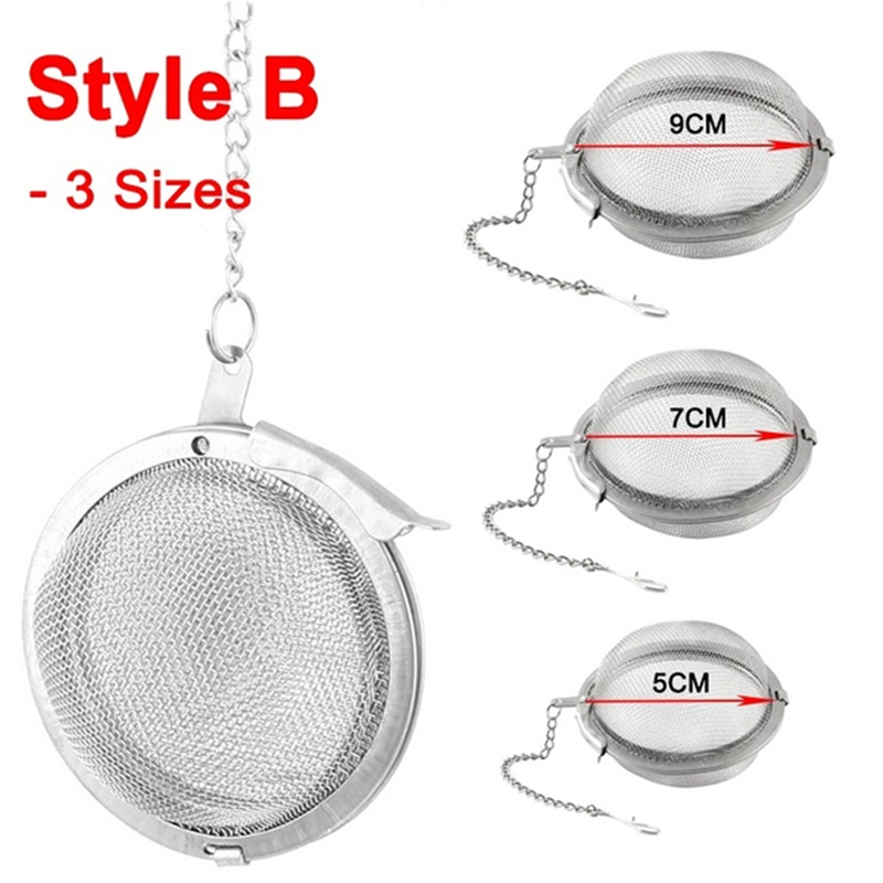 Saringan Jaring Stainless Steel Tea Ball Soak/Saringan Teh Jaring Superfine/Bumbu Masak Infused/Bola Bumbu Dapur
