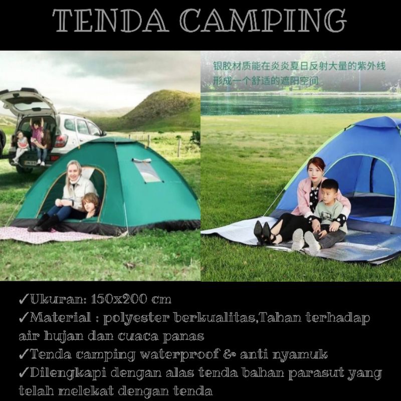 TENDA KEMAH/TENDA CAMPING DEWASA UKURAN BESAR