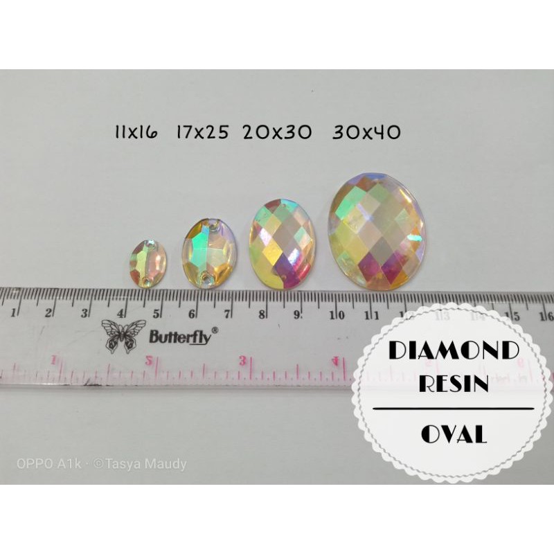 DIAMOND RESIN OVAL PELANGI PAK BESAR *31*