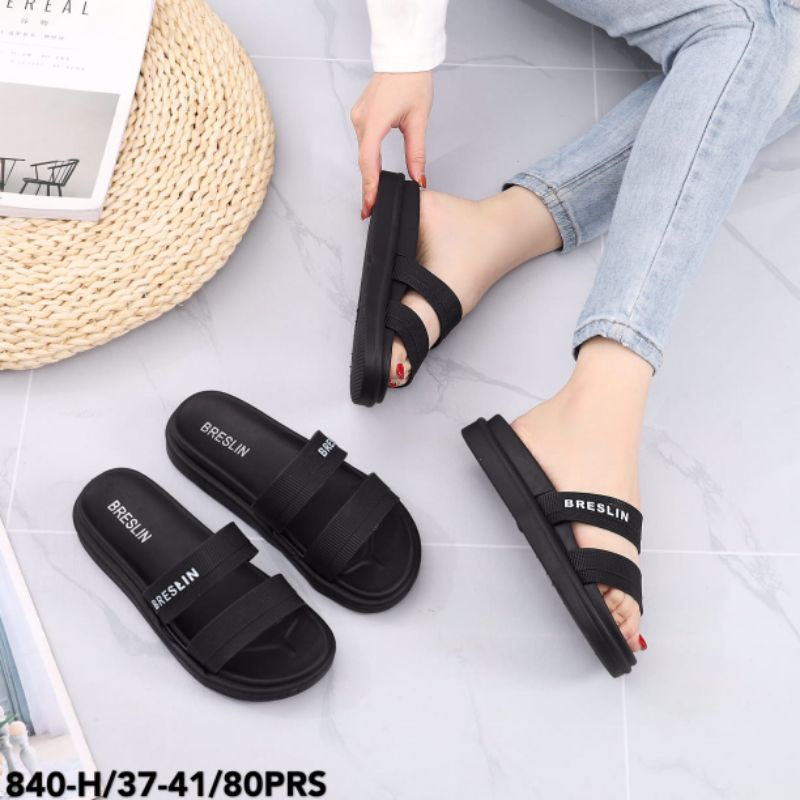sandal breslin/sandal karet slop ban 2 wanita import