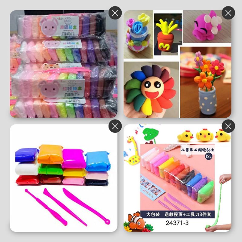 Clay Warna/Super Clay Premium/Polimer Clay/DIY Games/Mainan kreatif anak/mainan murah/mainan grosir