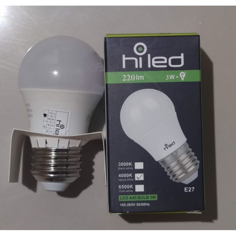 BOHLAM LED 3Watt LAMPU LED HILED 3 WATT 3000 K 6000 K LED BULB HILED 3W 3000K 6000 K