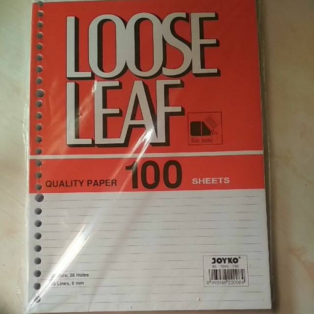 

Loose Leaf B5 Isi 100