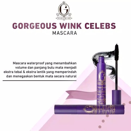 Madame Gie Gorgeous Wink Celebs Beauty Long &amp; Pretty Thick - MakeUp Maskara Waterproof