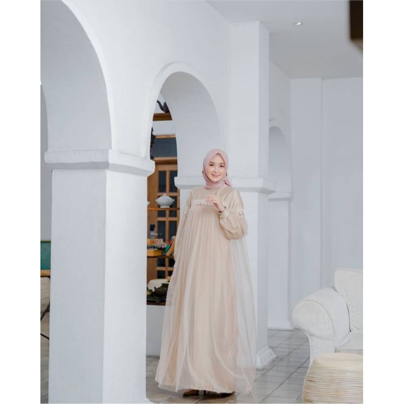 mirabel Dress By @eracloth.id Nude Size L PRELOVED