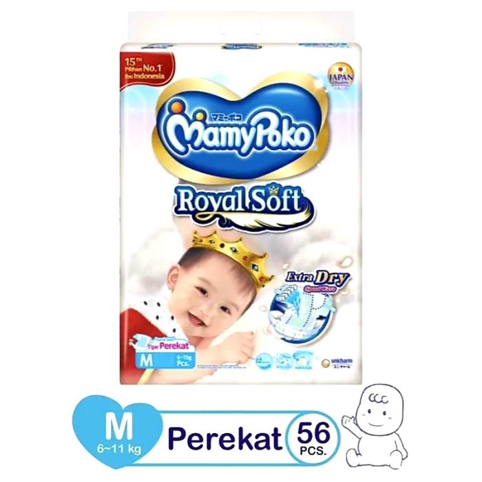 Mamypoko Royal Soft M56 / M72 Popok Bayi Tipe Perekat