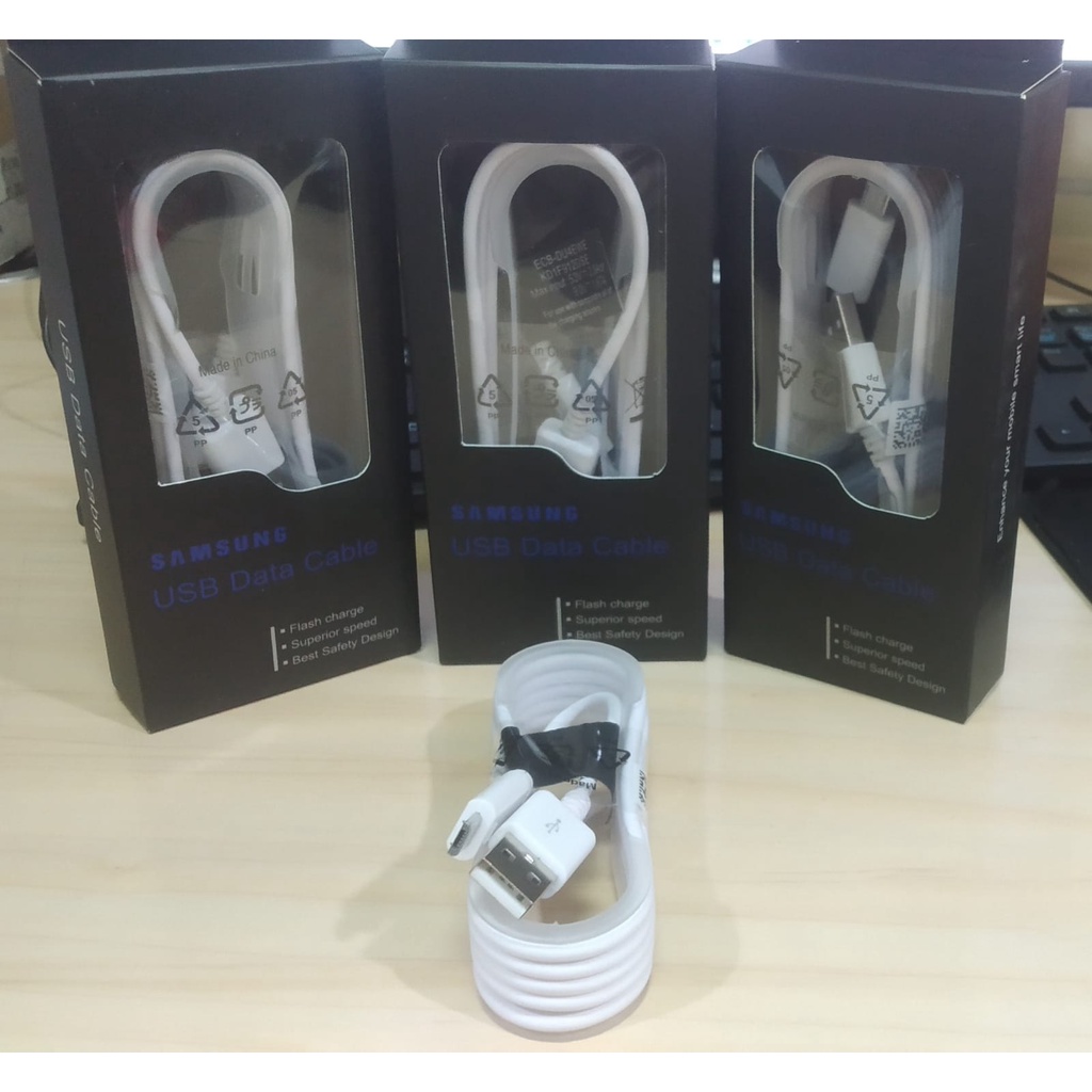 Kabel Data Samsung Fast Charging Note4/note5 2Amper Putih Micro USB 1.3 Meter