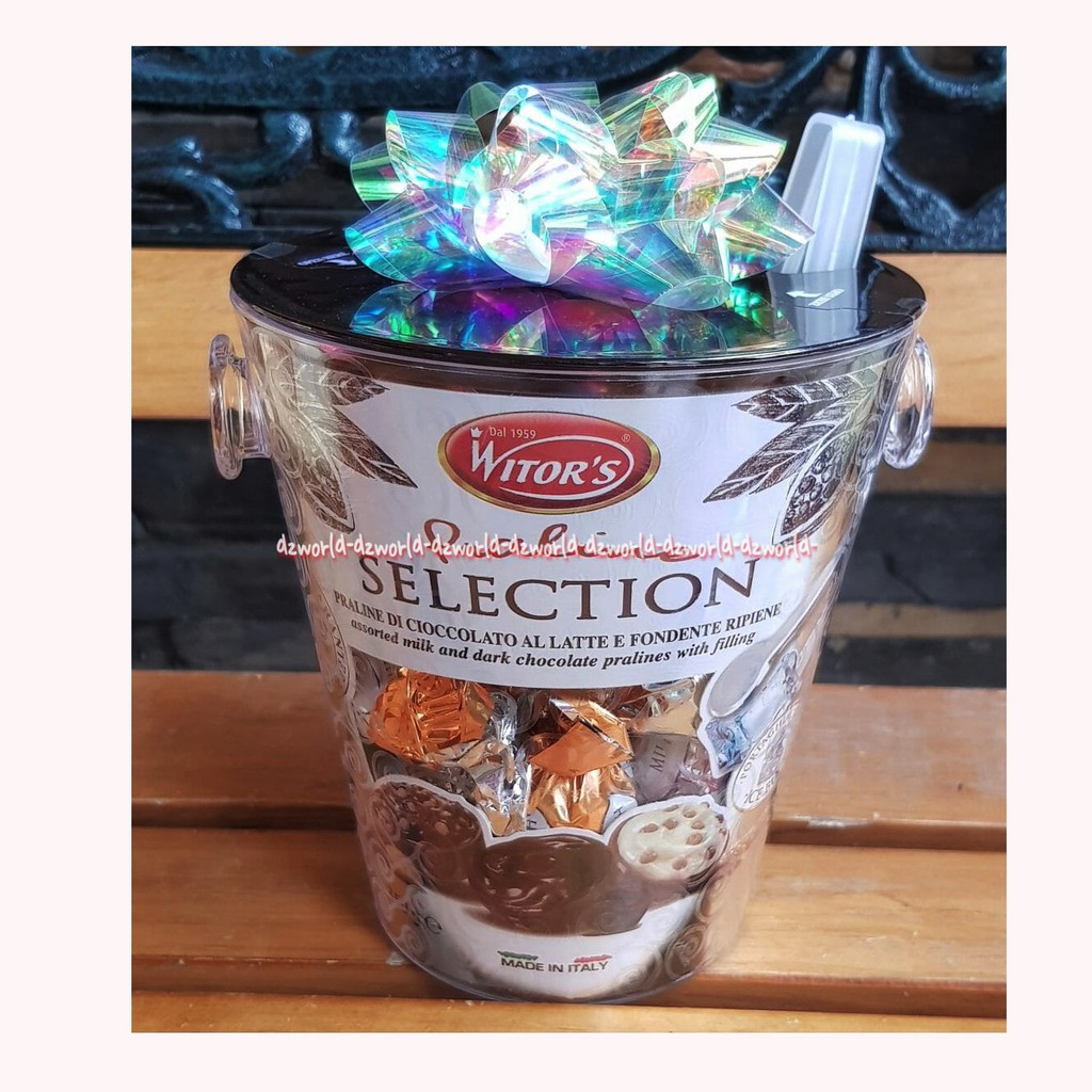 Witor's Selection Praline Creamy 300gr Chocolate Witors Kemasan Bucket Toples Coklat Isi Krim Kemasan Buket Ekslusive Dengan Pita Witor Krim Wintor's