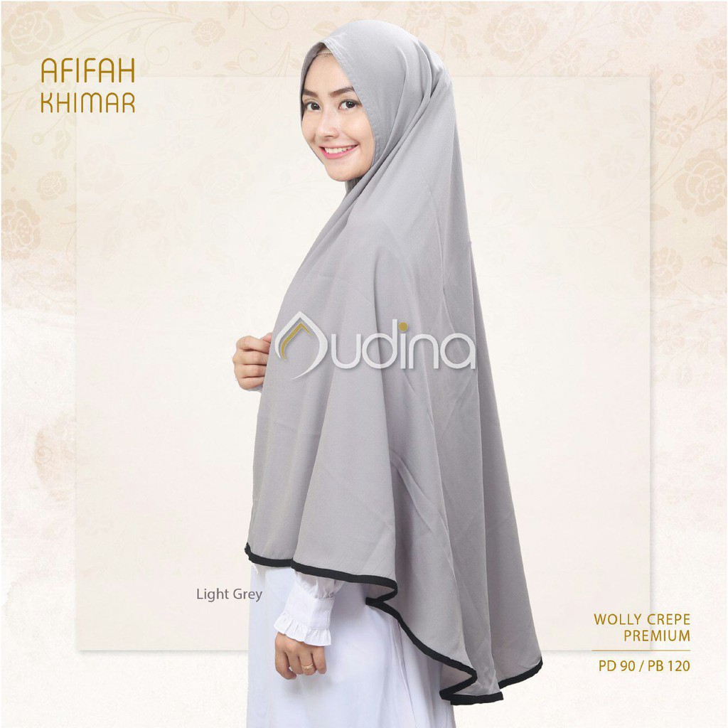Khimar Syari Non Pet Jumbo Wollycrepe Premium Ori by Audina
