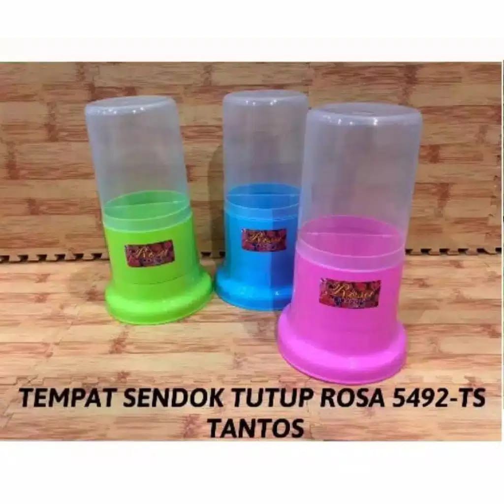 Tempat Sendok Garpu Tutup Rossa / Wadah Tempat Sendok / Rak Sendok Garpu Plastik / Sumpit