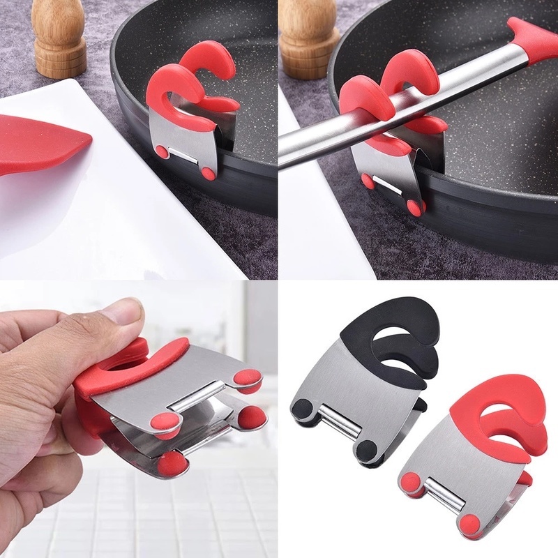Holder Spatula / Sendok / Mangkok Bahan Stainless Steel Anti Melepuh Untuk Aksesoris Dapur
