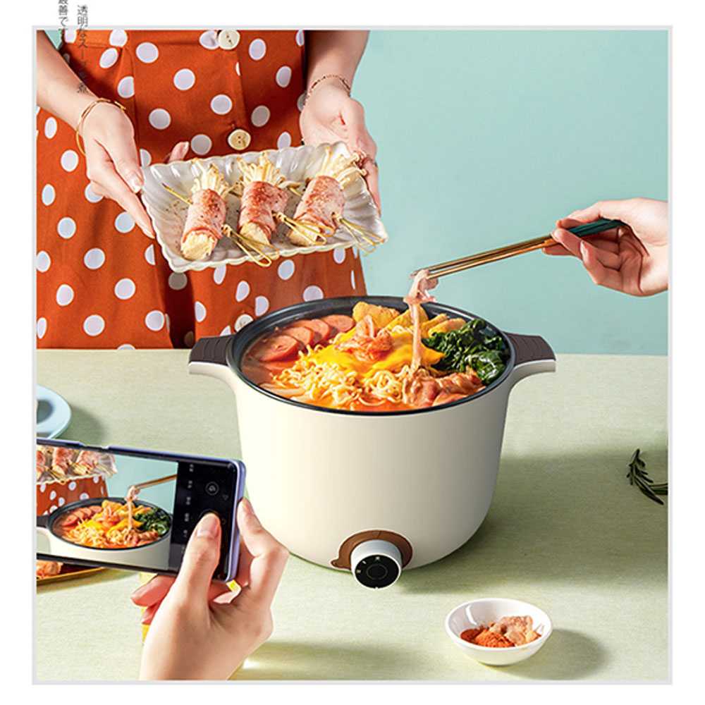 Trifate Panci Listrik Mini Electric Cooker Skillet 600W 1.5L