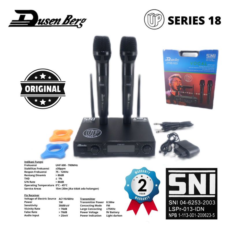 Microphone Wireless DUSENBERG 18 Series 2 Handheld SNI Original