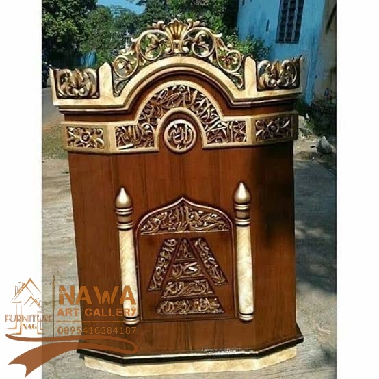 mimbar masjid ukir podium