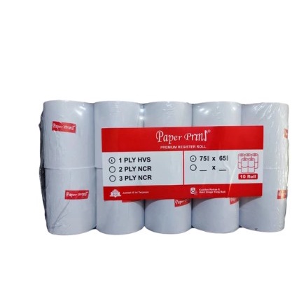 

Telstruk 75 x 65 1 ply paperprint isi 10 roll