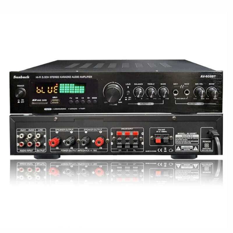 Amplifier Sunbuck Audio Bluetooth Amplifier Karaoke 5CH 600W AV-608BT
