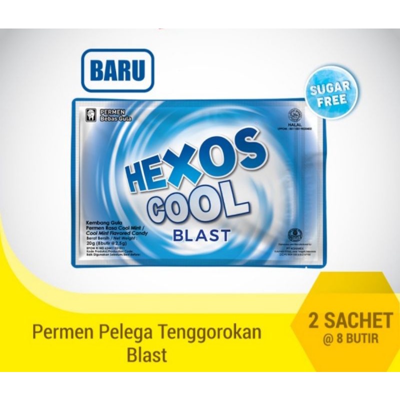 

HEXOS COOL BLAST - 2 SACHET ISI @8 BUTIR