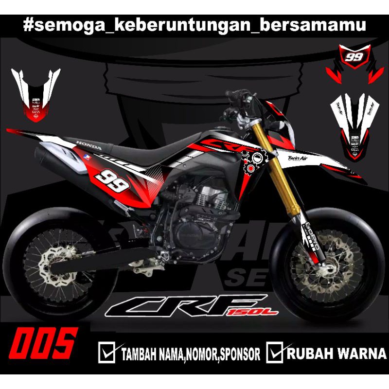 Sticker setiker stiker decal CRF 150 L- Fullbody-Dekal stiker Trail Supermoto laminasi glosy