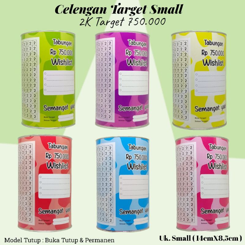 Celengam Target 2k Target 750rb Celengan Viral Tabungan Buka Tutup Celengan Target Permanen Celengan