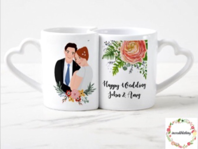 10 Ide Kado Pernikahan Desain Mug Couple Wedding Splend 