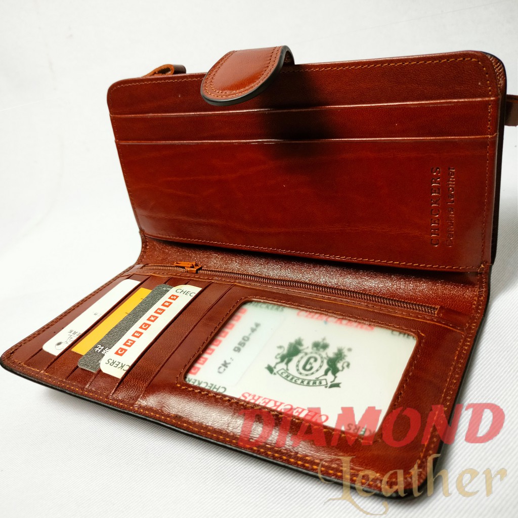 FARNELL - Checkers Dompet Panjang Kulit Asli CK 44