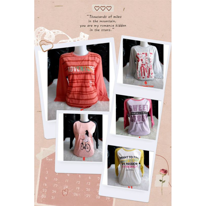 KAOS T ZONE LENGAN PANJANG CEWEK