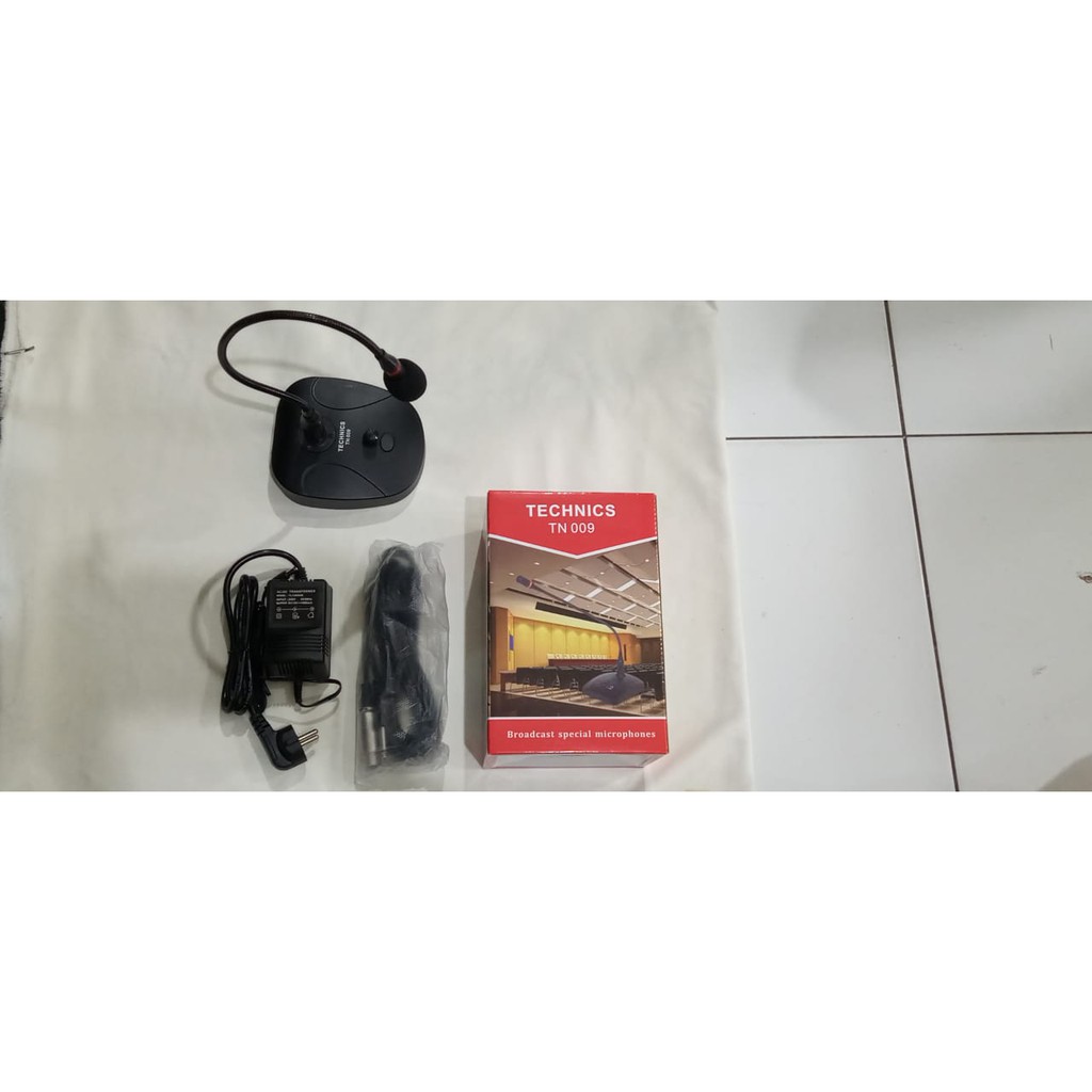 Mic Meja Mimbar Podium Technics TN009 Volume TN 009 TN-009 Meeting Microphone Condenser Condensor