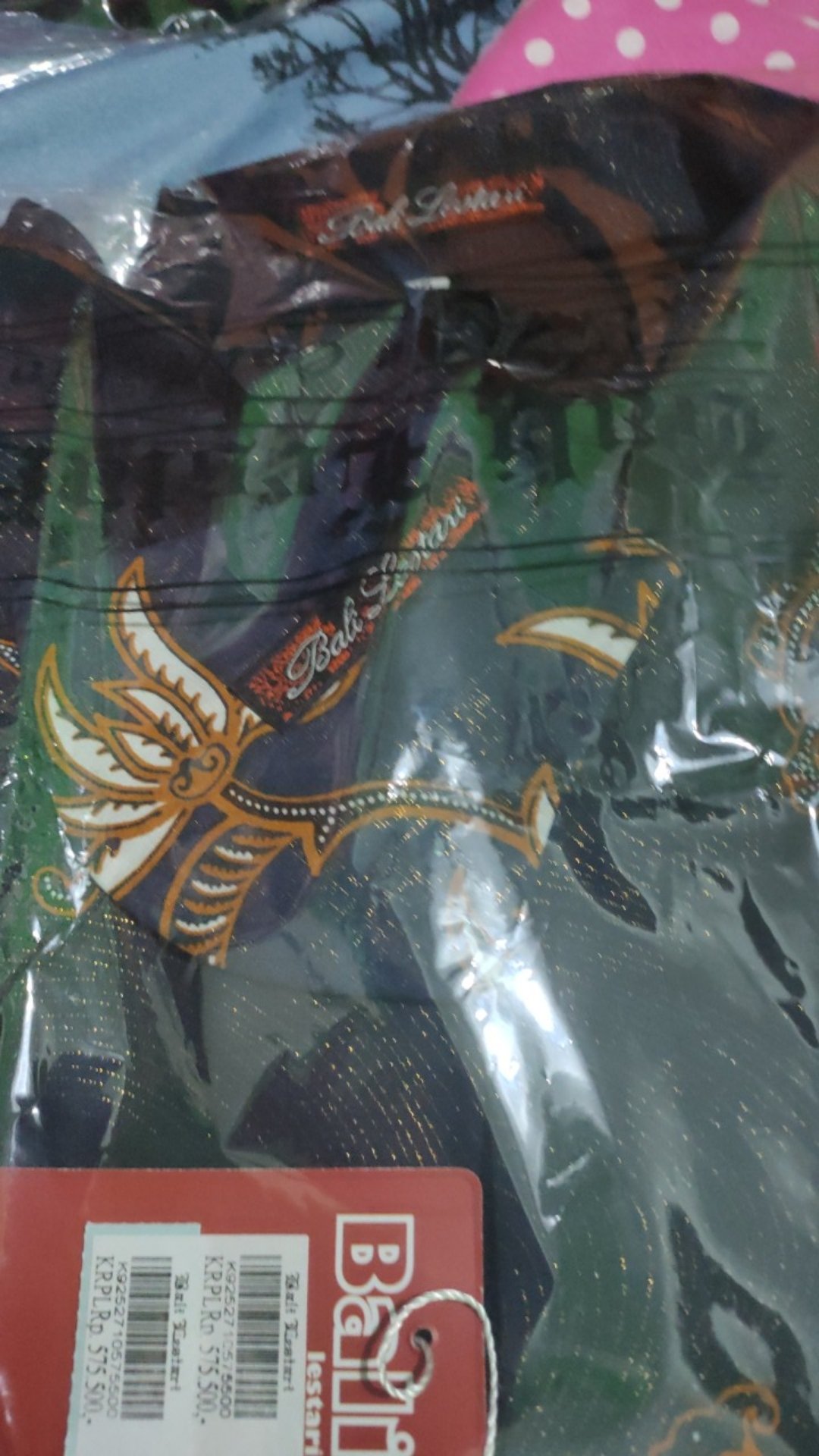 Batik Bali Lestari Kemeja Batik Prada Parang Merak Biru - 068