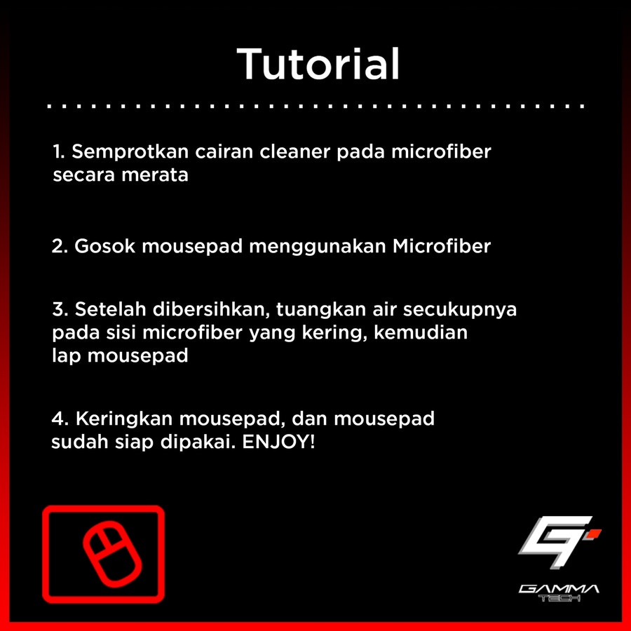 Mousepad Cleaner Gamma Tech REFRESH for RGB &amp; non RGB Gaming Mousepad