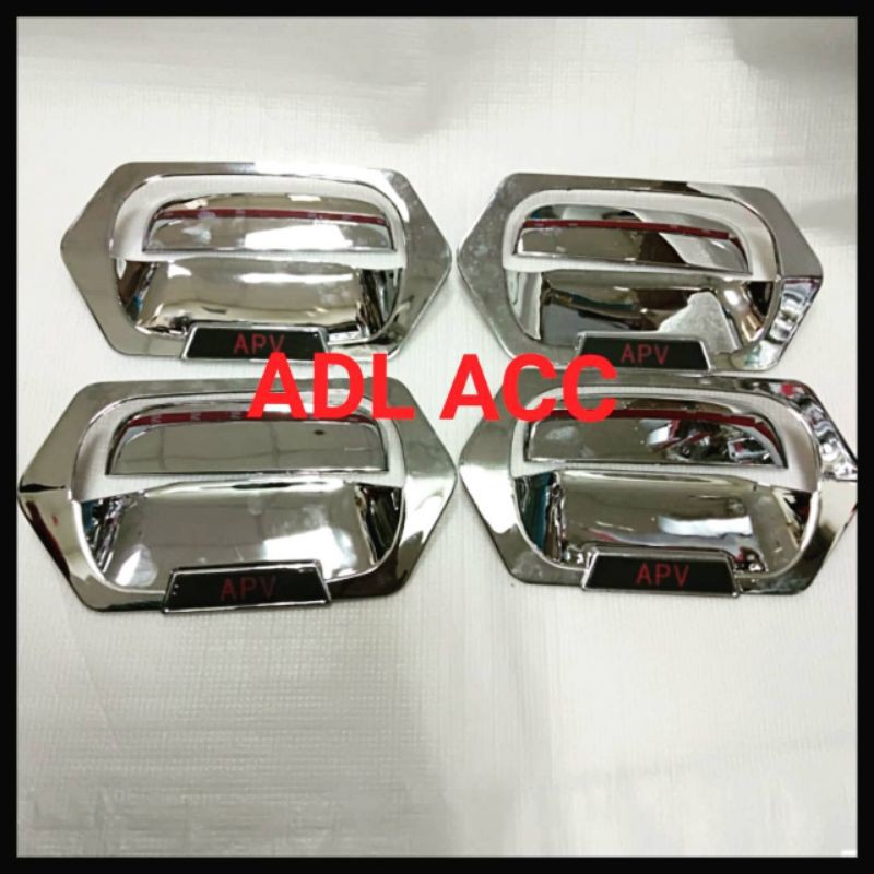 PAKET COVER OUTER MANGKOK + HANDLE pintu SUZUKI semua APV / ARENA avp hitam doff / chrome crome