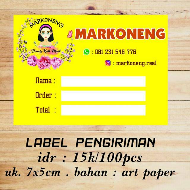 

label pengiriman