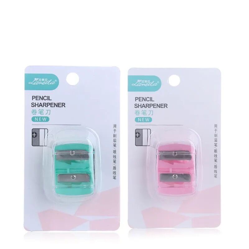 1PC Double Holes Pencil Sharpener Makeup Pencil Multi Purpose Mechanical Pencil Sharpener for Office School Supplies