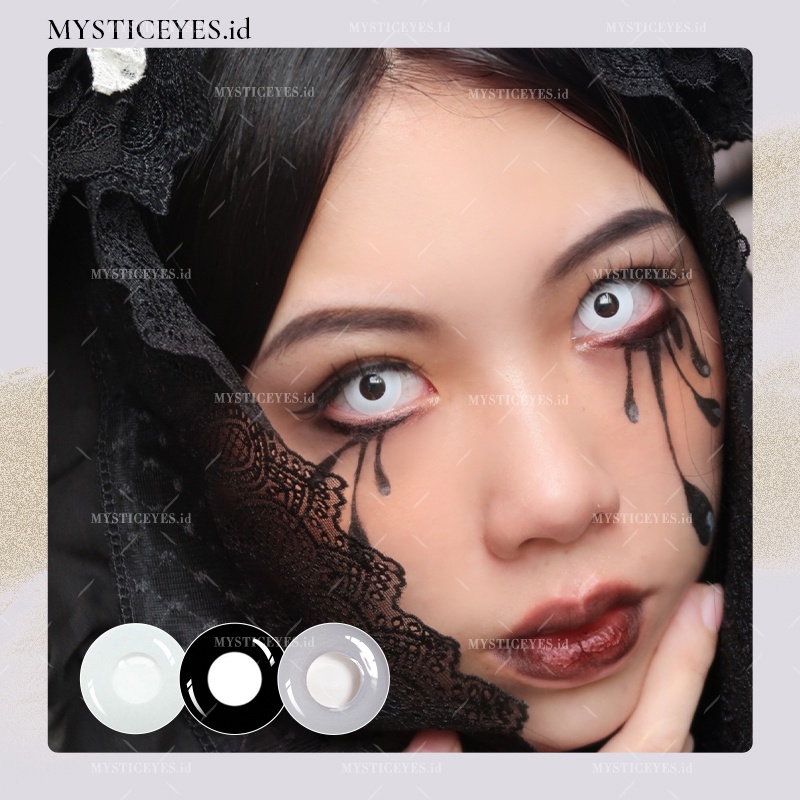 [✅COD] MYSTICEYES SOFTLENS COSPLAY CRAZY LENS CIRCLE BLOCK NORMAL 14.5MM