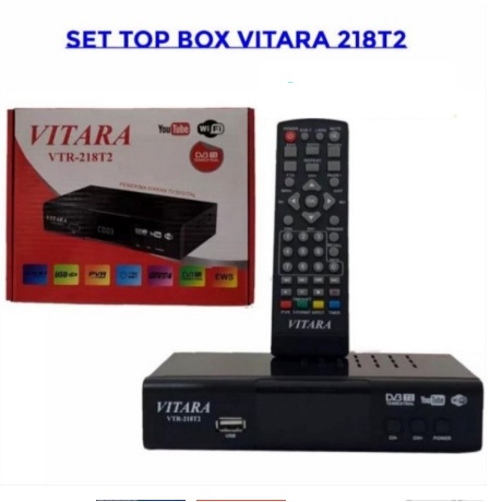 STB TV DIGITAL premium Set top box DVB-T2 VITARA VTR-218T2 TV DIGITAL dengan menu lengkap bergaransi