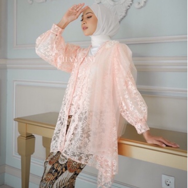 chandani.id • JANITRA OUTER | Kebaya Lamaran Wisuda Kondangan Warna Pastel outer kondangan. kebaya wisuda. outer brokat. by chandani