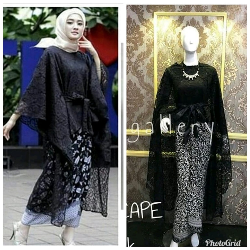LONG CAPE BRUKAT SET ROK LILIT KEBAYA BRUKAT GAUN PESTA PANJANG BATIK KEBAYA RUMAH KEBAYA BANDUNG RUMAH SONGKET BANDUNG