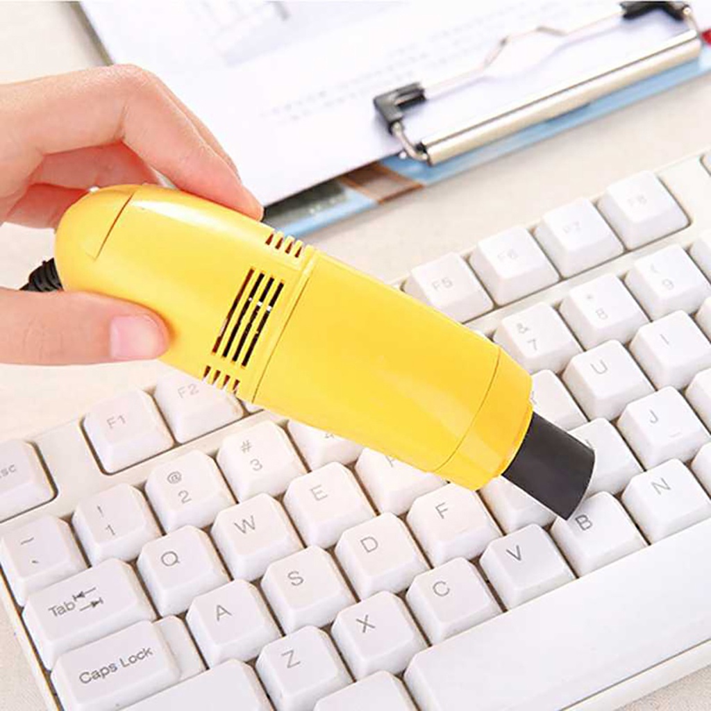 (Huluboy) Vacuum Cleaner USB Praktis 6 Warna Untuk Membersihkan Keyboard Laptop / Printer