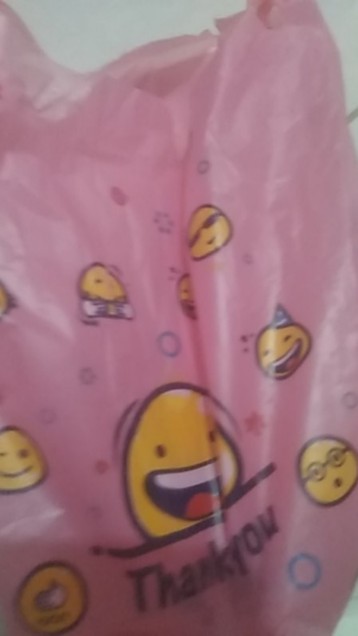 [50pcs] Plastik Packing Olshop Kantong Kresek Ramah Lingkungan Motif Smile 15x31 Cm