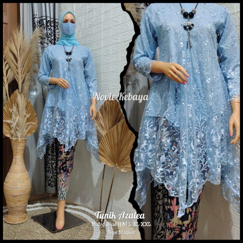 SET KEBAYA BUSUI TULLE / KEBAYA TUNIK TULLE BORDIR / KEBAYA MODERN / KEBAYA PESTA