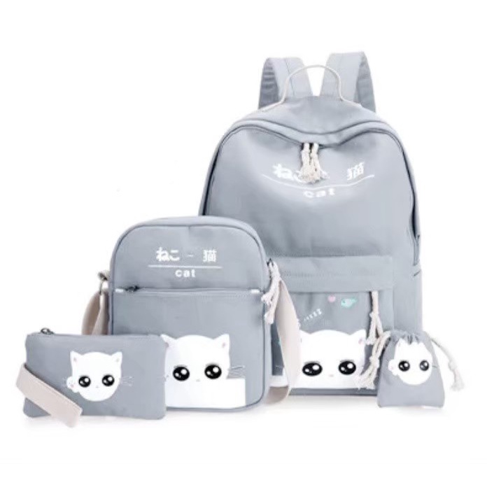 Backpack kucing / backpack 4in1 kucing / ransel anak / tas sekolah / tas murah / ransel murah